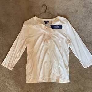 Chaps Cream Top